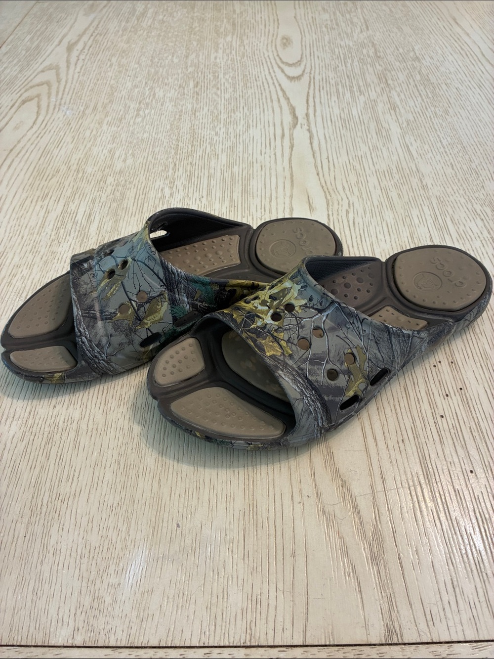 🔥SALE🔥Unisex Crocs Realtree Slide Sandals (Brown/Camo)